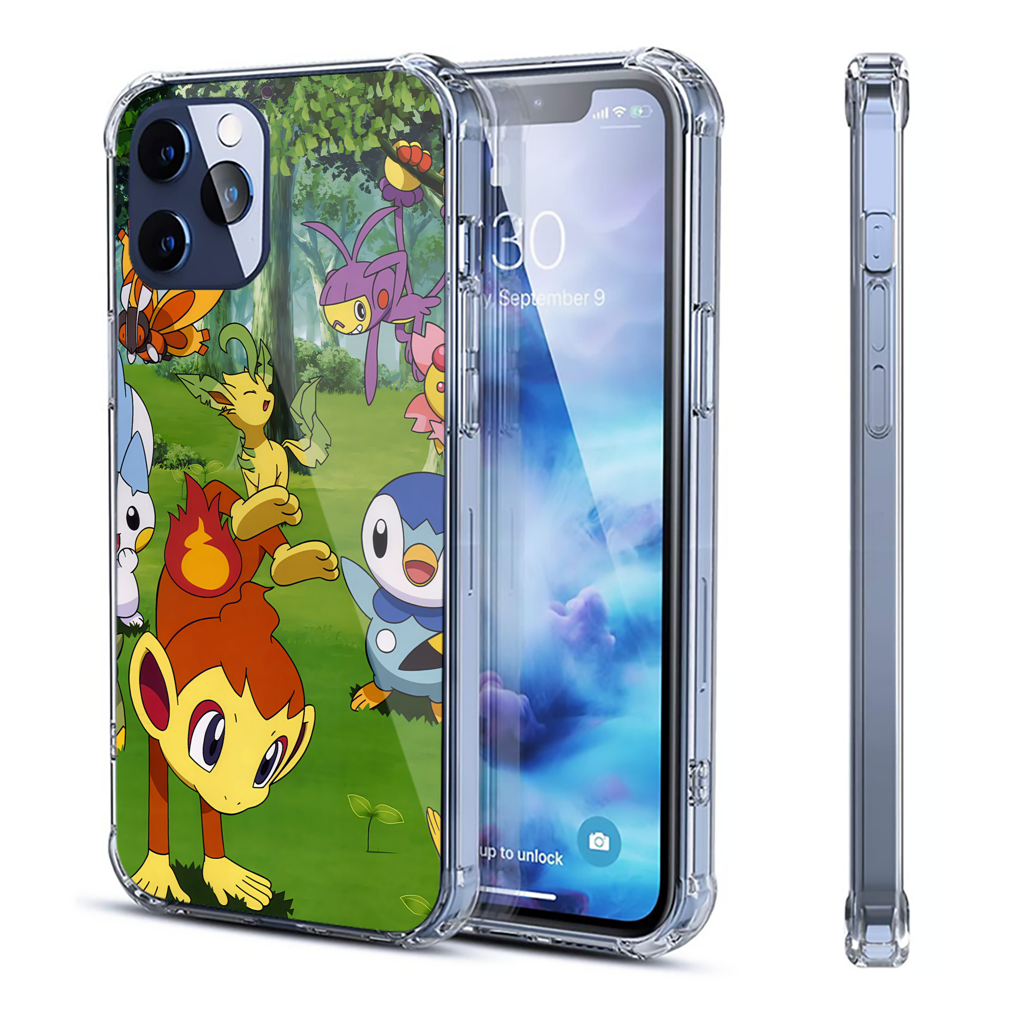 （画像用） ポケットモンスター Pokémon 【iPhone 12シリーズ対応】透明スマホケース（クリアソフトケース）
